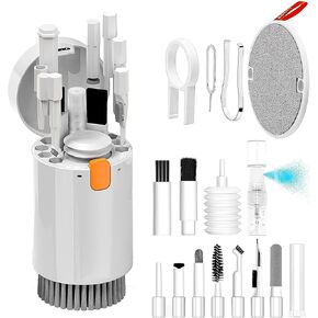 Laptop Phone Screen Cleaner Kit, Computer Keyboard Brush Cleaning Spray for iPhone AirPods MacBook iPad, 20-in-1 Electronic Device Clean Tool for Camera PC Monitor Earbud TV Tablet Car Screens