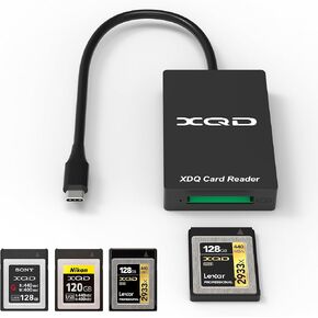 USB C XQD Card Reader, XQD Memory Card Reader Type C for Sony G/M Series, 5Gbps XQD Card Adapter, 2933x/1400x Lexar XQD Card Reader for iPhone 15, Mac OS, Android, Windows
