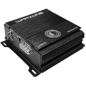 Gravity Audio E3000.1D Warzone 3000W True RMS Car Amplifier Class D Amp 1/2/4 Ohm Stable with Remote Sub Control with 1 Year Full Replacement Warranty Bundle