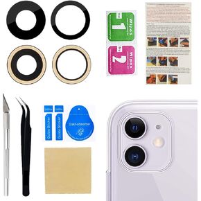Original OEM Back Rear Camera Glass Lens Replacement for iPhone 15 Pro Max 6.7-inches with Adhesive Preinstalled and Repair Tools Set