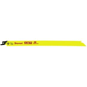 Starrett Bi-Metal King Cut Fire Rescue and Demolition Reciprocating Saw Blade - 12" Length x 3/4" Width x 0.50" Thickness, Straight Shape, 10-14 TPI, 50-Pack - BR121014-50