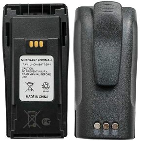 NNTN4497CR Two-Way Radio Battery 2600mAh 7.4V Li-ion Replacement for Motorola NNTN4497 NNTN4497CR NNTN4970 Talkabout Radios+Belt clip