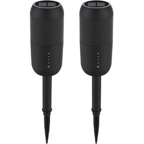 Gabba Goods Solar Power Bluetooth Speaker Waterproof Design, HD Sound, 6H Playtime, Rich Stereo Bass, Linked Bluetooth Technology, Removable Ground Stake for Garden Beach | Portable Speaker- Pack of 2