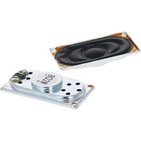 Fielect 2Pcs DIY Magnetic Speaker 2W 8 Ohm 40 x 20mm (L x W) Rectangle Shape Replacement Loudspeaker
