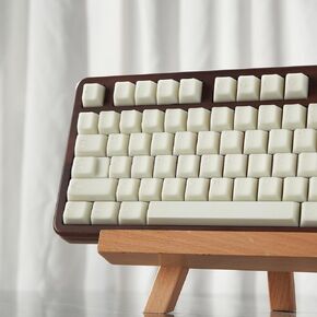 PBT White Jade Keycaps, 154 Keys Cherry Profile Double Shot Keycap, Translucent Keycap Set for Mechanical Keyboard 61/64/84/87/104/108 Layout