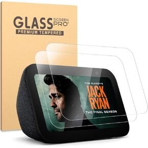 [2 Pack Tempered Glass Screen Protector For Echo Show 5 (3rd Gen, 2023 release) Tablet, 2.5D, 9H Hardness,No Bubble.