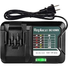 DC10WD 12V CXT Battery Charger for Makita 10.8V-12V BL1021B BL1020B BL1041B BL1016 BL1020B DF031D DF0331D TD110D JR103D CXT Battery, Replaces for Makita 12V Charger DC10SB DC10WC