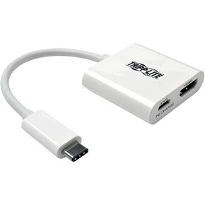 Tripp Lite USB C to HDMI Video Adapter Converter 4Kx2K w/ USB-C PD Charging Port, Thunderbolt 3 Compatible, USB-C, USB Type-C, USB Type C 6in (U444-06N-H4-C) in Saudi Arabia