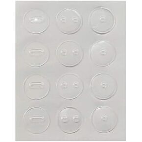 Locator Dots & Dashes - Raised Tactile Dots & Dashes Computer Gaming Keyboard Location Learning Stickers – 12 Pack, Clear, Single Dots x 4, Double Dots x 4, Dashes x 4, Made in USA