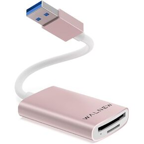 WALNEW USB 3.0 SD Card Reader, Micro SD Card Reader Adapter for MacOS, Windows, Android, Linux on PC, Laptop, and Chromebook, Portable Memory Card Reader Supports SD/TF/SDXC/SDHC/RS-MMC/UHS-I Cards