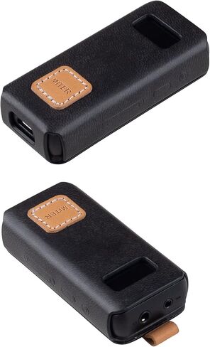 حافظة ميتري لهاتف FiiO BTR5 2021، غطاء من جلد البولي يوريثان الاصطناعي الإيطالي مصنوع يدويًا مع حبل قلادة لـ BTR5 (كحلي) in Kuwait