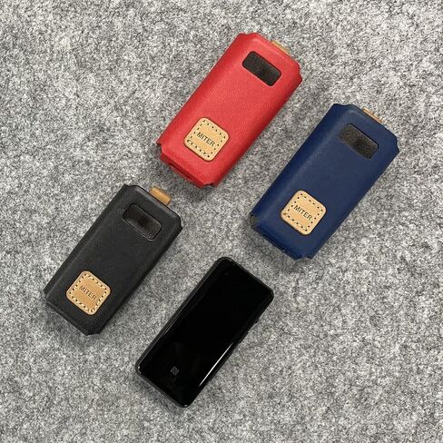 حافظة ميتري لهاتف FiiO BTR5 2021، غطاء من جلد البولي يوريثان الاصطناعي الإيطالي مصنوع يدويًا مع حبل قلادة لـ BTR5 (كحلي) in Kuwait