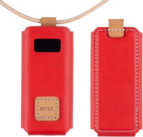 حافظة ميتري لهاتف FiiO BTR5 2021، غطاء من جلد البولي يوريثان الاصطناعي الإيطالي مصنوع يدويًا مع حبل قلادة لـ BTR5 (كحلي) in Kuwait