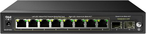 DBIT 6-Port Ethernet PoE Switch with 4 Ports PoE+, 2 Fast Ethernet Uplink, 10/100Mbps, 63W High Power, Support IEEE802.3af/at, Fanless Metal Plug & Play PoE+ Network Switch (WS1042A) in Saudi Arabia