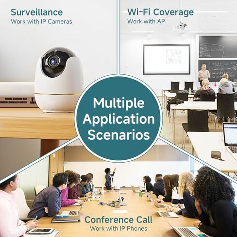 محول شبكة جيجابت DBIT ذو 10 منافذ مع 8 منافذ PoE+ @125W مع فتحتين كومبو SFP، محول PoE غير مُدار، متوافق مع 802.3af/at، سطح المكتب/التركيب على الحائط، التوصيل والتشغيل، وضع VLAN، حافظة معدنية بدون مروحة (WS2082A) in Kuwait