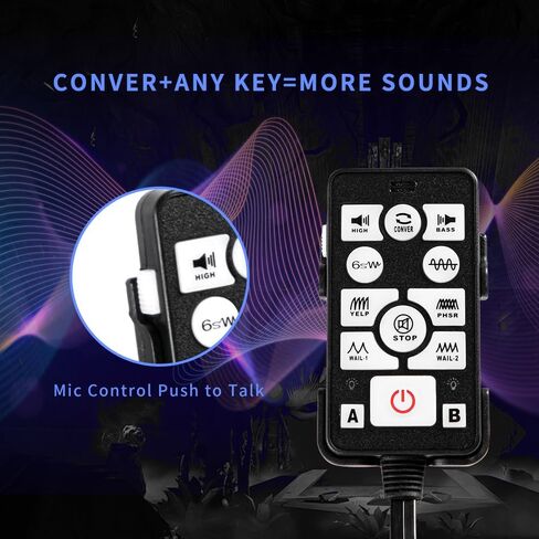 Police Siren PA System Multi-Tones Wired Control with Mic Loudspeaker Emergency Electronic PA System for Police Cars in Saudi Arabia