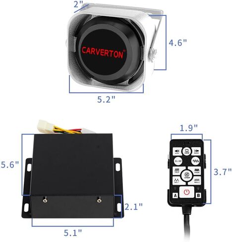 Police Siren PA System Multi-Tones Wired Control with Mic Loudspeaker Emergency Electronic PA System for Police Cars in Saudi Arabia