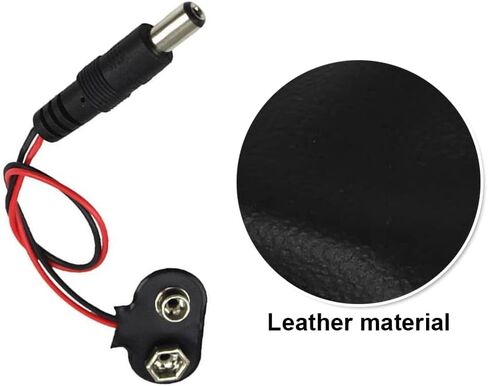 2 Pcs T Type DC Male 9V Battery Clip Connector Battery Snap Connector 9 Volt Battery Clips Connector Buckle for 9V Battery and Holders in Saudi Arabia