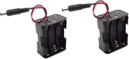 6 x 1.5V (9V) AA Battery Holder 2Pcs DC Plastic Housing Two Layers AA Battery Case in Saudi Arabia