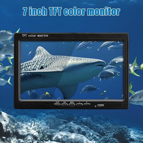 7 Inch Underwater Fishing Camera with LCD Monitor,Wohuole Portable Fish Finder Camera HD 1000 TVL 12pcs White LED Waterproof IP68 Camera 30M Cable for Ice Lake Sea Boat Kayak Fishing (7 INCH) in Kuwait