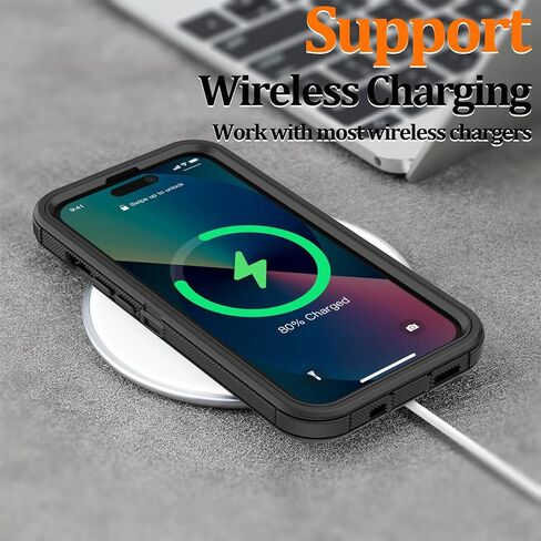 حافظة لهاتف iPhone 15 Pro: غطاء حماية متين مقاوم للصدمات مع حافظة بمشبك حزام لهاتف Apple iPhone 15 Pro 6.1 (أسود) in Kuwait