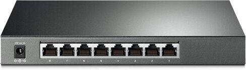 "معتمد P-Link TL-SG2008 8 منافذ Gigabit Smart Managed PoE-In Switch Omada SDN متكامل IPv6 توجيه ثابت L2/L3/L4 QoS، IGMP وتجميع الارتباط باللون الأسود" (متجدد) in Kuwait