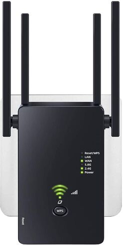 WiFi Extender,WiFi Extender Signal Booster, WiFi Booster 1200Mbps WiFi 2.4&5GHz Dual Band(8500sq.ft) WiFi Signal Strong Penetrability 35 Devices 1-Tap Setup，360° Full Coverage, Supports Ethernet Port in Saudi Arabia