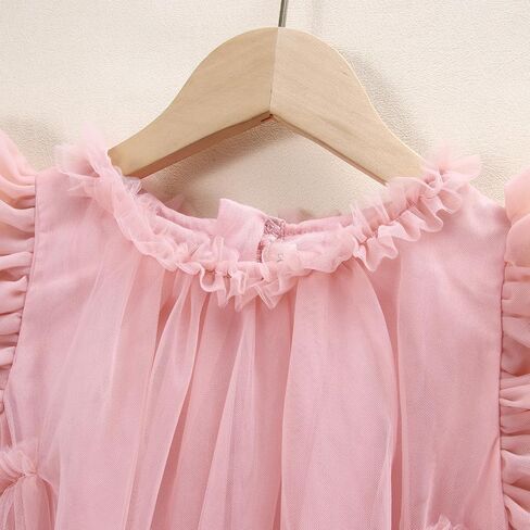 MODNTOGA Tutu Dress for Toddler Girl Ruffle Sleeve Tulle Dress Holiday Party Prom Dress Little Girl Birthday Outfit Dress in Saudi Arabia
