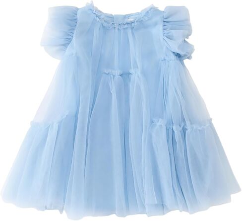 MODNTOGA Tutu Dress for Toddler Girl Ruffle Sleeve Tulle Dress Holiday Party Prom Dress Little Girl Birthday Outfit Dress in Saudi Arabia