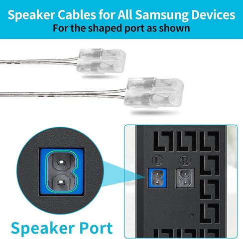 AH81-02137A أسلاك / كابل مكبر الصوت لـ Samsung HT-E3500 HT-E6500W HT-F6500W HT-F9730W HT-H5500W HT-H7730WM استبدال كابل مكبر الصوت الخلفي مع مشابك الكابل in Kuwait