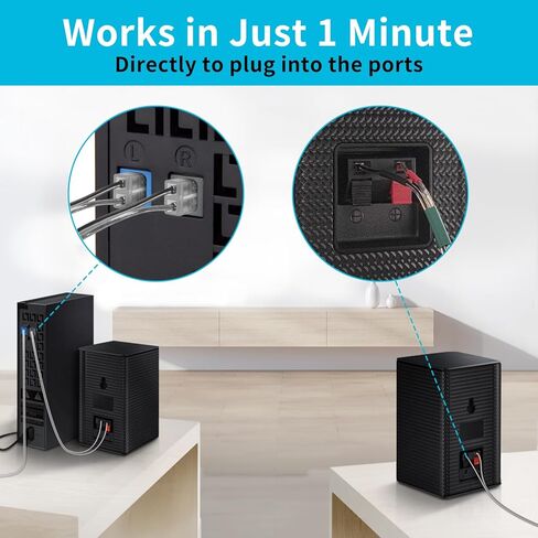 AH81-02137A أسلاك / كابل مكبر الصوت لـ Samsung HT-E3500 HT-E6500W HT-F6500W HT-F9730W HT-H5500W HT-H7730WM استبدال كابل مكبر الصوت الخلفي مع مشابك الكابل in Kuwait