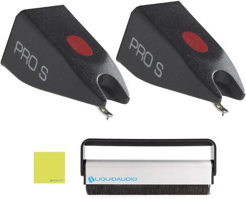 Ortofon Replacement Stylus for Ortofon Pro S Spherical Stylus 2-Pack Bundle with Liquid Audio Carbon Fiber Record Brush & Instrument Polishing Cloth in Saudi Arabia