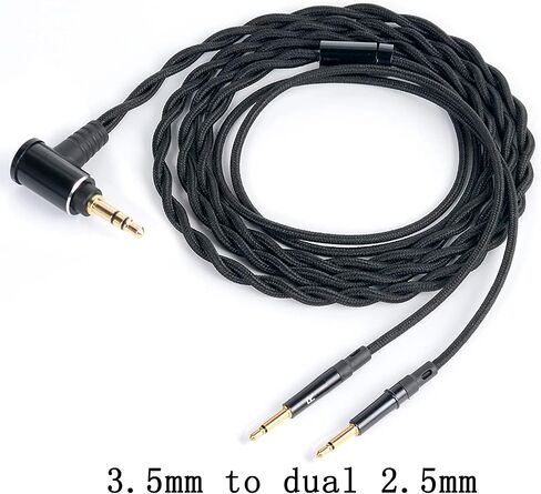 كابل استبدال الصوت FAAEAL، متوافق مع Sol Republic Master Tracks HD V8، V10، V12، Sol Republic X3، Hifiman HE400S، HE-400I، HE-400i، سماعات رأس 3.5 مم إلى قابس مزدوج 2.5 مم 1.5 متر/4.9 قدم in Kuwait