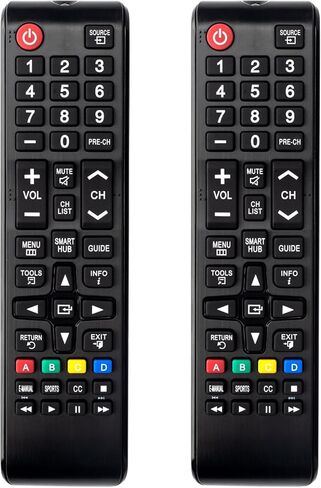 (عبوتان) جهاز تحكم عالمي لجهاز التحكم عن بعد لتلفزيون سامسونج، جهاز تحكم بديل لتلفزيون سامسونج الذكي، LED LCD HDTV QLED SUHD UHD 4K 3D Series in Kuwait