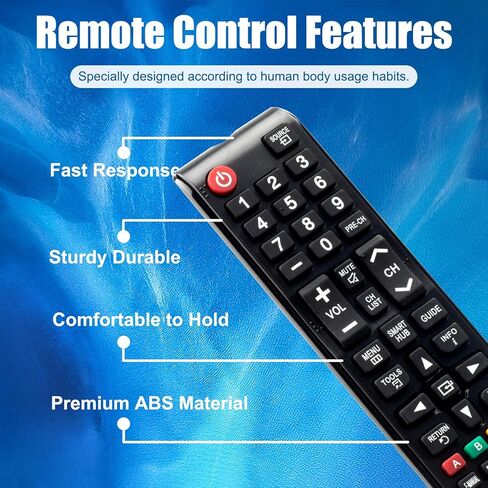 (عبوتان) جهاز تحكم عالمي لجهاز التحكم عن بعد لتلفزيون سامسونج، جهاز تحكم بديل لتلفزيون سامسونج الذكي، LED LCD HDTV QLED SUHD UHD 4K 3D Series in Kuwait