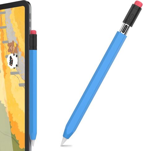 Classic Dual-Color Silicone Cover for Apple Pencil (USB-C) Protective Sleeve,Perfect Grip & Protection, Promotes Comfort and Nostalgia,Compatibility Magnetic Charging (Yellow) in Kuwait