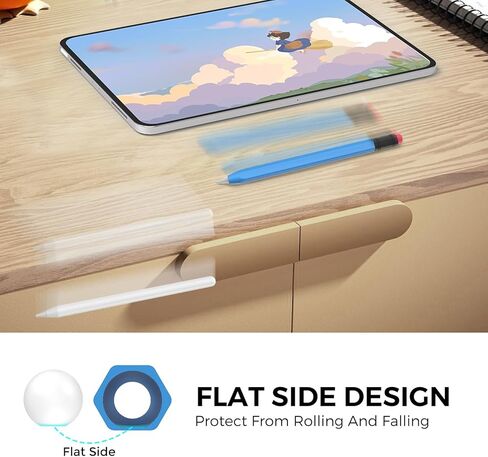 Classic Dual-Color Silicone Cover for Apple Pencil (USB-C) Protective Sleeve,Perfect Grip & Protection, Promotes Comfort and Nostalgia,Compatibility Magnetic Charging (Yellow) in Kuwait