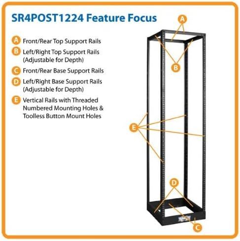 Tripp Lite 13U 4-Post Open Frame Rack, Network Equipment Rack, 1000 lb. Capacity (SR4POST13),Black in Saudi Arabia