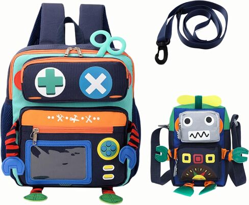 Toddler Harness Backpack Leash 2PCS, Backpack with leash for toddler boys/girl kids. Hiking/School backpack for kids Waterproof Bookbag with Leash, Medium (11" tall)(Yellow) in Saudi Arabia
