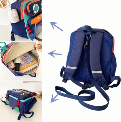 Toddler Harness Backpack Leash 2PCS, Backpack with leash for toddler boys/girl kids. Hiking/School backpack for kids Waterproof Bookbag with Leash, Medium (11" tall)(Yellow) in Saudi Arabia