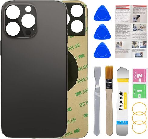 Rear Back Glass Replacement for iPhone 14 Pro 6.1-Inches with Manual and Repairing Tool (Space Black) in Saudi Arabia