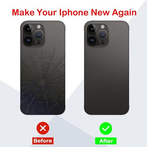 Rear Back Glass Replacement for iPhone 14 Pro 6.1-Inches with Manual and Repairing Tool (Space Black) in Saudi Arabia