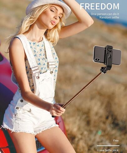 Selfie Stick Tripod Extendable Selfie Stick with Detachable Wireless Remote Shutter Travel Video Tripod Stand Cell Phone Mount Holder Compatible with Smart Phone Android iOS in Saudi Arabia