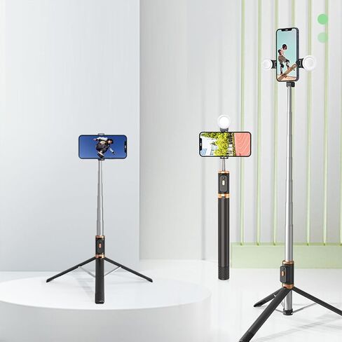 Latest 67" Phone Tripod Extendable Selfie Stick Tripod with Remote & Tripod Stand for Video Recording Upgraded Travel Tripod Stand for 15/14/13/12/11/X Series and All Android Devices in Saudi Arabia