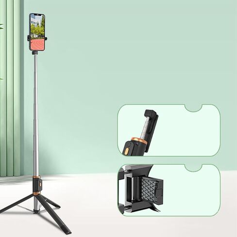 Latest 67" Phone Tripod Extendable Selfie Stick Tripod with Remote & Tripod Stand for Video Recording Upgraded Travel Tripod Stand for 15/14/13/12/11/X Series and All Android Devices in Saudi Arabia
