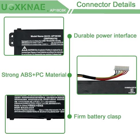 AP18C8K Laptop Battery for Acer Swift 3 SF314-42 SF314-57 SF314-58 SF314-59 Aspire 5 A514-52 A514-54 A514-54G A515-56 A515-56T Aspire 7 A715-42G Spin 3 SP314-21N SP314-54N Series HSTNN-DB9Q in Kuwait