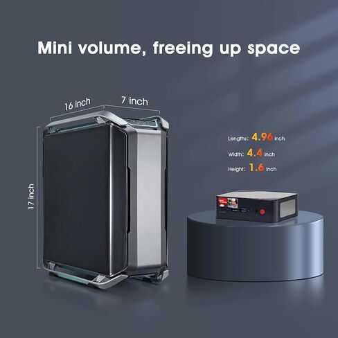 كمبيوتر صغير H66، كمبيوتر صغير للألعاب 6600H AMD Ryzen 5 أجهزة كمبيوتر صغيرة 8C/16T و32 جيجابايت من ذاكرة الوصول العشوائي 512 جيجابايت NVMe SSD كمبيوتر سطح المكتب صغير، Wi-Fi6E، BT5.2، شاشة ثلاثية 4K، USB4 8K@60، 2.5G LAN in Kuwait