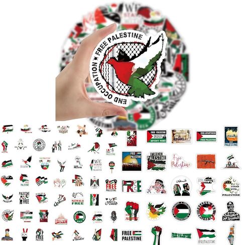 ملصق فلسطين مجاني 160 قطعة ملصق فلسطين من الفينيل مقاوم للماء ملصقات علم فلسطين لزجاجات المياه وألواح التزلج وأجهزة الكمبيوتر المحمول in Kuwait
