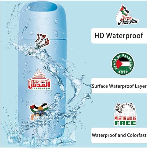 ملصق فلسطين مجاني 160 قطعة ملصق فلسطين من الفينيل مقاوم للماء ملصقات علم فلسطين لزجاجات المياه وألواح التزلج وأجهزة الكمبيوتر المحمول in Kuwait