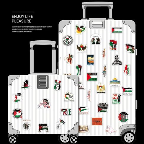 ملصق فلسطين مجاني 160 قطعة ملصق فلسطين من الفينيل مقاوم للماء ملصقات علم فلسطين لزجاجات المياه وألواح التزلج وأجهزة الكمبيوتر المحمول in Kuwait